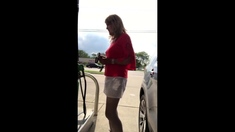 CD Gurl at the Gas Station