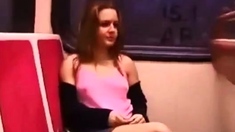 Train Flashing No Panties No Bra