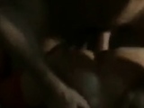 Blonde girl fucked while other guy puts his dick in her face