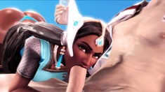 Slutty Symmetra from Overwatch Gets a Big Thick Dick