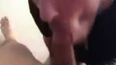 Blowing my friend and he shoots his load in my mouth