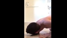 Pissed and cum on the floor