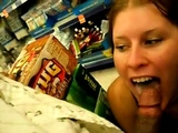 exciting, blowjob in supermarket