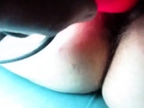 My hairy girl with a vibrator