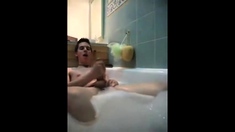 Twink Jerking Off In Bathtub