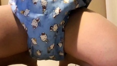 Messing my diaper in a Onsie