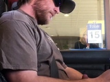 Horny Guy Bustin A Nut at the Bank ( Hands free Public Cum )