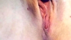 Close up solo beauty toying ass