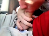 young twink sucks dick in car and swallows