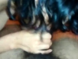 brunette cum in mouth