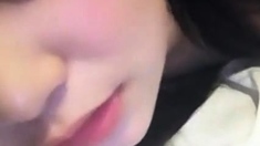 Great close up in japanese teen oral sex pov