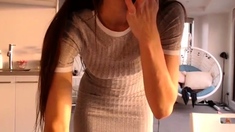 Brunette Solo Webcam Masturbation