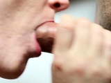 Fast blowjob close up by Kira