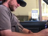 Horny Guy Bustin A Nut at the Bank ( Hands free Public Cum )