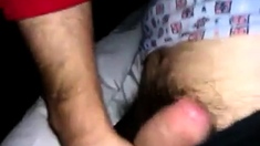 Touching soft dick of my dad in bed