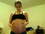 Pregnnt Tori Taylor Blue Shorts