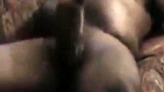 Black Daddy Strokes Big Cock Until He Cums