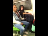 Jerks off in train