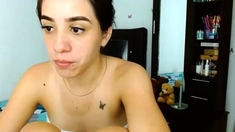 Cute blonde amateur webcam teen masturbating