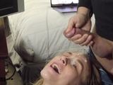 Amateur facial cumshot by big cock