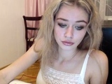 Russian Blonde Babe Masturbating her pussy on webcam