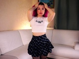 Gorgeous webcam teen in stockings w anal toy