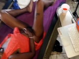 Black and ebony babes get a stiff dick