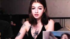 Jessy funny amateur teen brunette toying