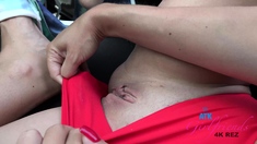 Amateur Outdoor Brunette Masturbates