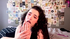 Kinky teen couple practices bdsm foot fetish