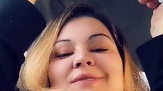 Brunette and her toys have close up masturbation sex