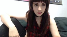 Skinny pierced amateur redhead rough fucking huge toys