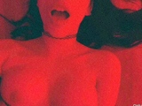 Amateur brunette masturbating outdoors