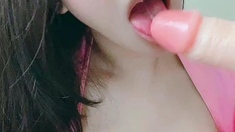 Webcam Asian camgirl testing brand new toy