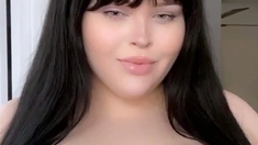 Busty brunette with big boobs rides cock