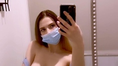 Amateur striptease and Solo masturbation