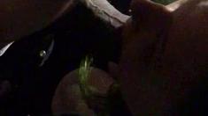 Real blonde amateur giving a POV blowjob