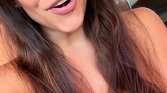 Cute curly brunette solo webcam masturbation