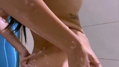 Small titted brunette amateur anal nailed at home