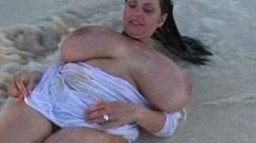 Dildo solo 49 years BBW housewife with big boobs