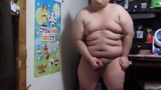 Asian Chub Jerks Off Solo