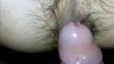 Barebacking my hairy hole - breeding by a big cock