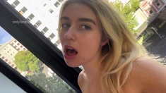 Busty Blonde Babe Strip and Masturbate Hardcore