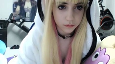 Curly Blonde Teen Records Solo Dildo Masturbation More at