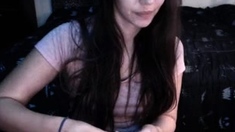 Amateur webcam babe showing her sexual goods