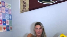 Horny amateur web cam teen girl takes a toy deep inside