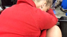 Blonde Teen Amateur With Big Ass Gets Fucked In The Garage