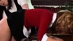 Pink labia close up of naive brunette