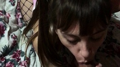 Hot Brunette Girlfriend POV Blowjob