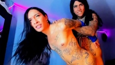 Shemale Deepthroats Tranny Dick Then Gets Fucked